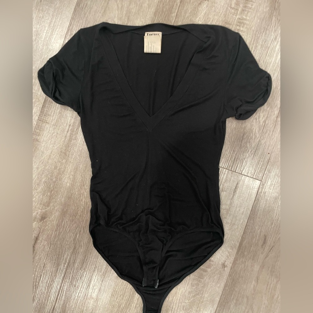 Free People V-neck Bodysuit T-shirt